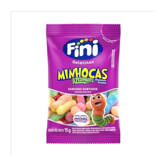 Imagem de Fini bala de gelatina minhoca 15g