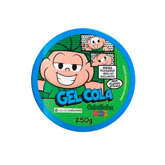 Imagem de Gel cola fixador turma da mônica cebolinha mega fixação brilho molhado 250g