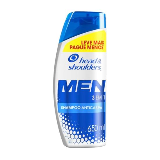 Imagem de Shampoo anticaspa 3 em 1 head & shoulders men frasco 650ml leve mais pague menos