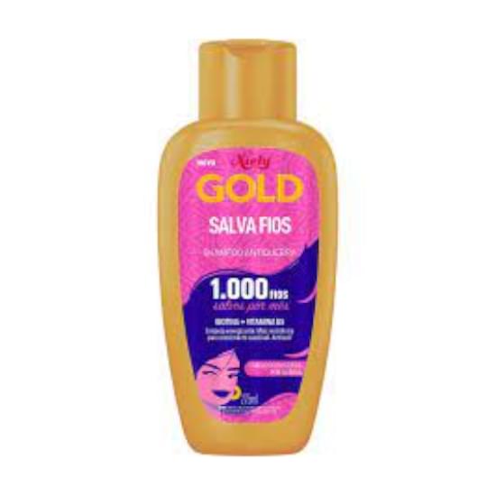 Imagem de Shampoo antiquebra niely gold salva fios frasco 275ml