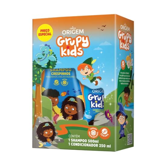 Imagem de Origem grupy kids crespinhos kit shampoo 500ml + condicionador 250ml