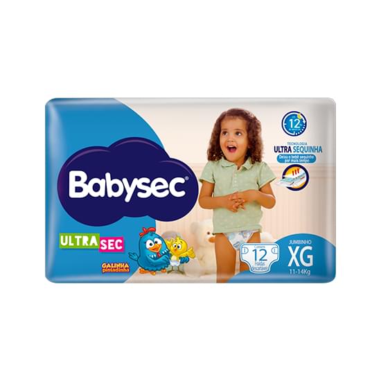 Imagem de Fralda infantil babysec ultrasec jumbinho xg com 12 unidades