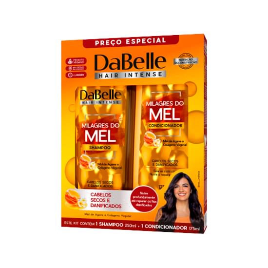 Imagem de Kit dabelle hair intense milagres do mel shampoo 250ml + condicionador 175ml