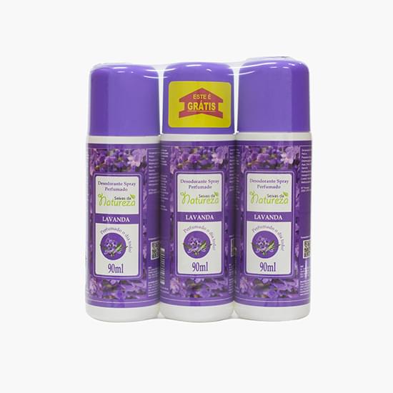 Imagem de Kit desodorantes spray seivas da natureza lavanda 90ml leve 3 pague 2