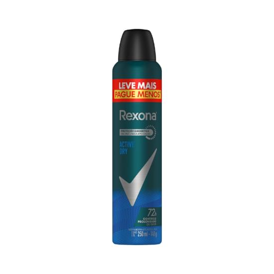 Imagem de Antitranspirante aerossol active dry rexona men 250ml spray leve mais pague menos