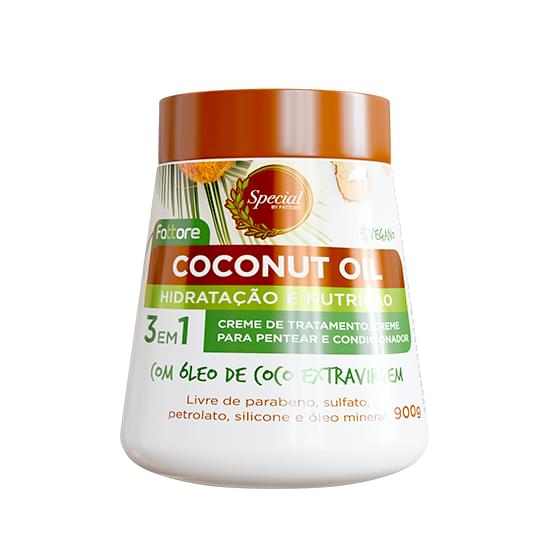 Imagem de Fattore condicionador creme 3 em 1 coconut oil special 900g