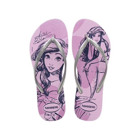 Imagem de Sandalia havaianas feminina slim princesas roxo fantasy 39/40