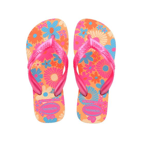 Imagem de Sandália havaianas infantil kids flores pessego 23/24