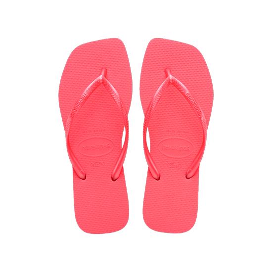 Imagem de Sandália havaianas feminina slim square coral tropical 33/34