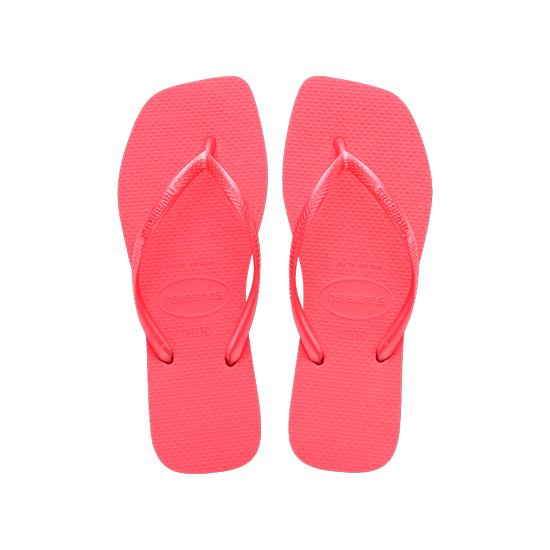 Imagem de Sandália havaianas feminina slim square coral tropical 41/42