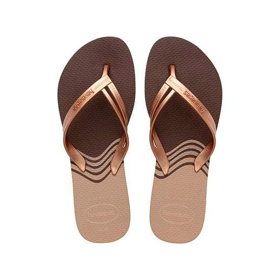 Imagem de Sandália havaianas feminina elegance print cafe 41/42