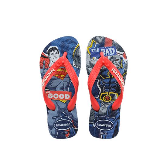 Imagem de Sandália havaianas infantil kids top heróis dc marinho 33/34