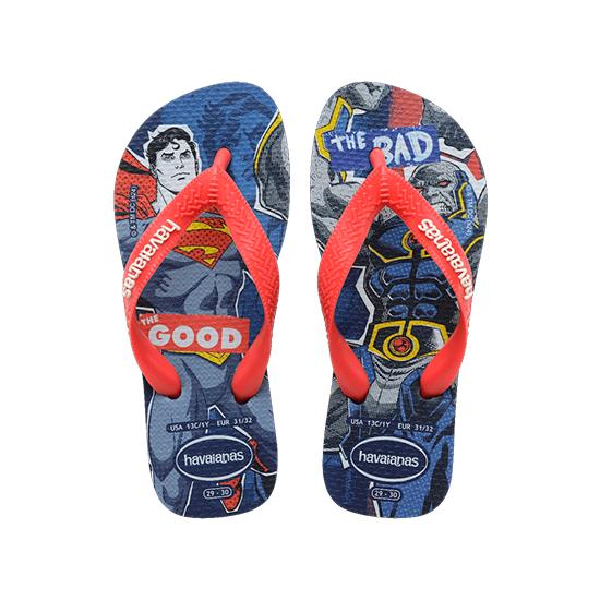 Imagem de Sandália havaianas infantil kids top heróis dc marinho 35/36