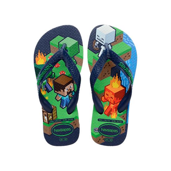 Imagem de Sandalia havaianas infantil kids minecraft marinho 39/40