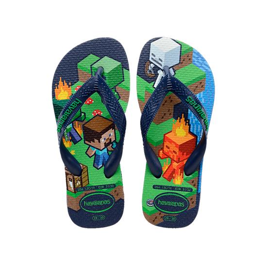 Imagem de Sandalia havaianas infantil kids minecraft marinho 41/42