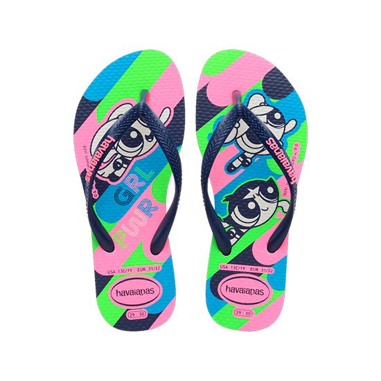 Imagem de Sandalia havaianas infantil kids slim powerpuff girls branco 25/26