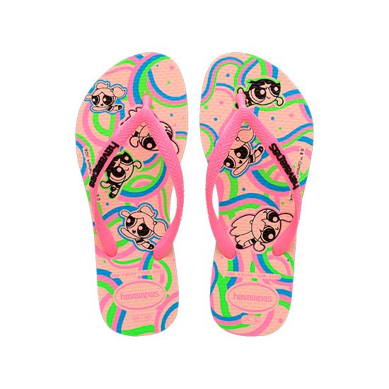 Imagem de Sandalia havaianas infantil kids slim powerpuff girls rosa ballet 33/34