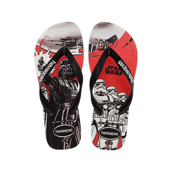 Imagem de Sandália havaianas masculina star wars branco/preto 37/38