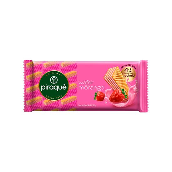 Imagem de Biscoito wafer recheio morango piraquê pacote 100g