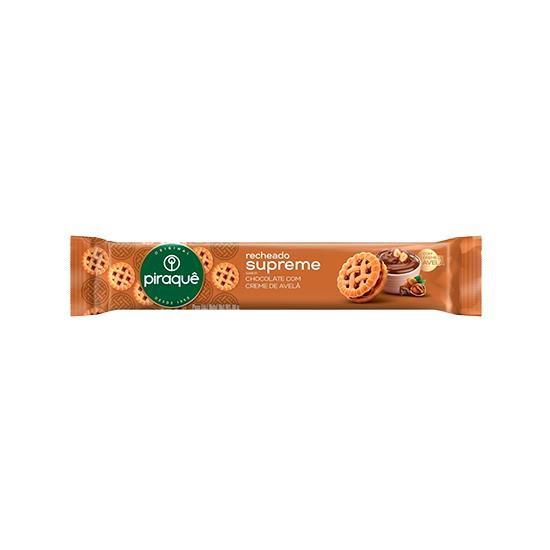 Imagem de Biscoito recheio chocolate com creme de avelã piraquê supreme pacote 80g