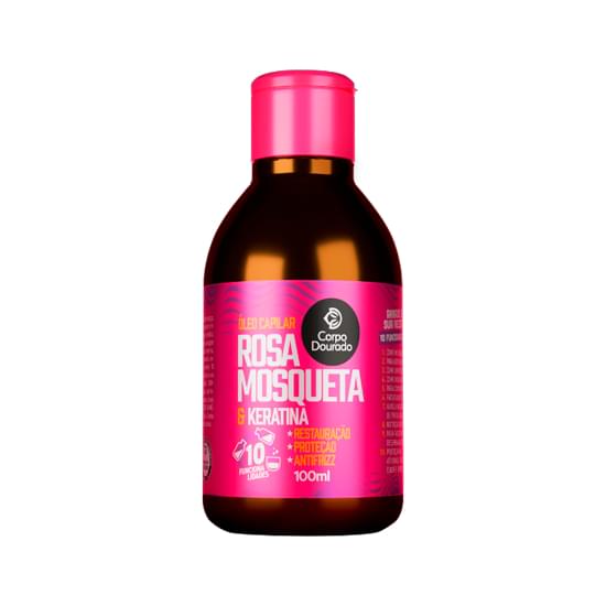 Imagem de Óleo capilar corpo dourado rosa mosqueta e keratina 100ml