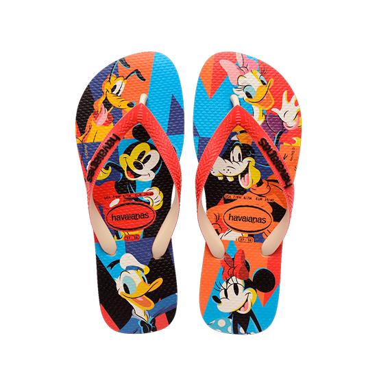 Imagem de Sandália havaianas masculina disney stylish bege palha/vermelho rubi 37/38