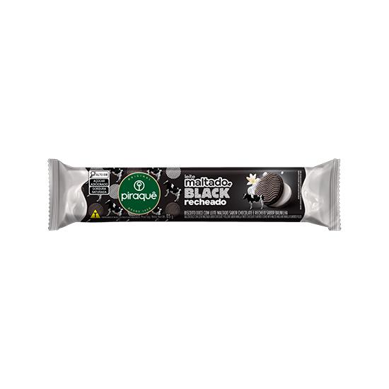 Imagem de Biscoito leite maltado black recheio baunilha piraquê pacote 85g