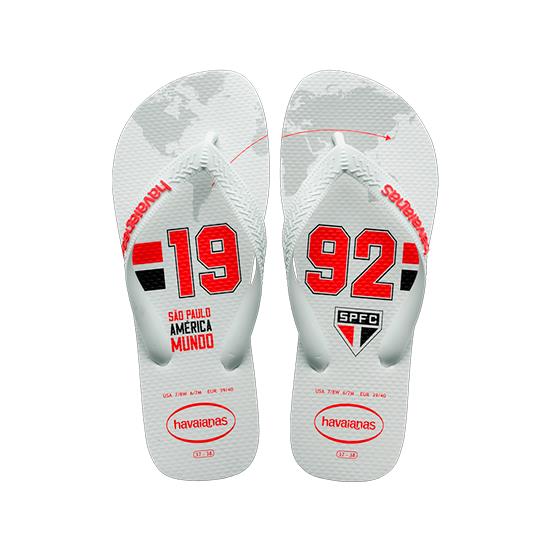 Imagem de Sandália havaianas masculina top times são paulo branco/branco 43/44