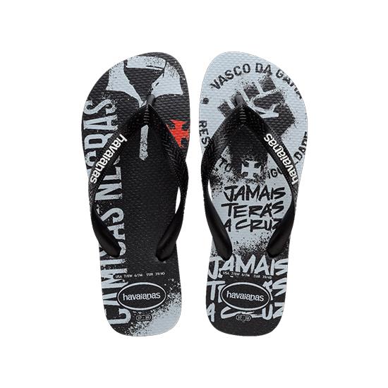 Imagem de Sandália havaianas masculina top times vasco preto/preto 37/38