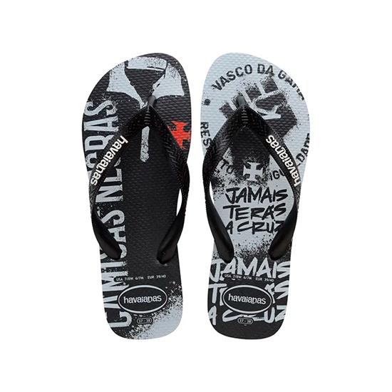 Imagem de Sandália havaianas masculina top times vasco preto/preto 39/40