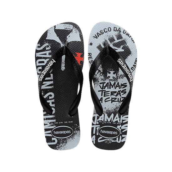 Imagem de Sandália havaianas masculina top times vasco preto/preto 43/44