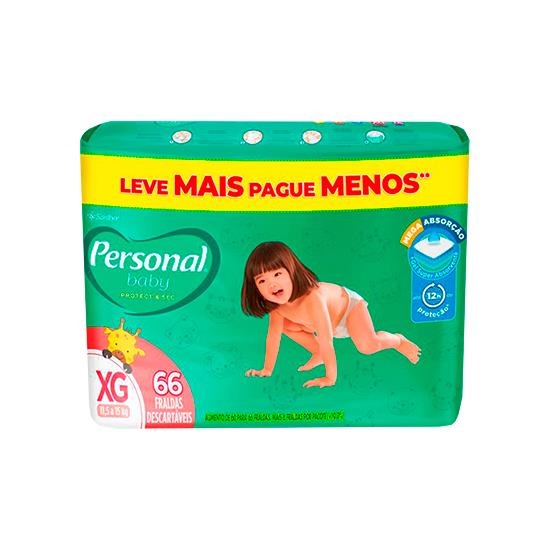 Imagem de Fralda infantil personal baby protect & sec giga tamanho xg | com 66 unidades leve mais pague menos