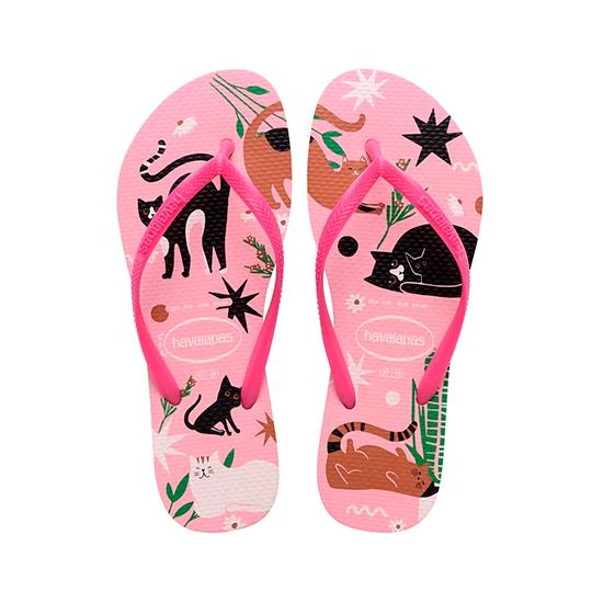 Imagem de Sandália havaianas feminina slim pets rosa glow 41/42