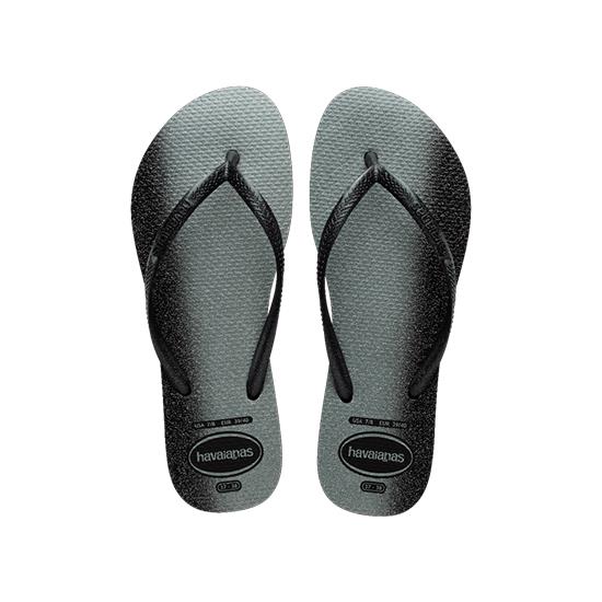 Imagem de Sandalia havaiana feminina slim gloss preto/preto 33/34