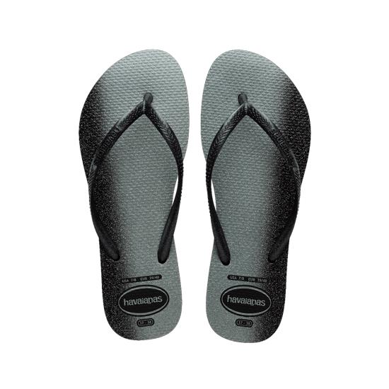 Imagem de Sandalia havaiana feminina slim gloss preto/preto 35/36