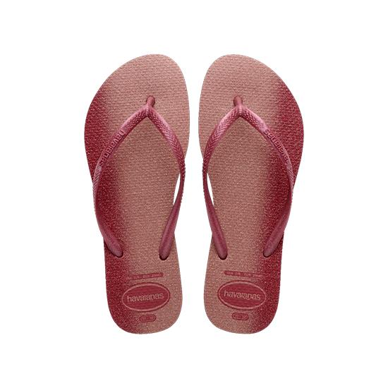 Imagem de Sandalia havaiana feminina slim gloss amaranto 35/36