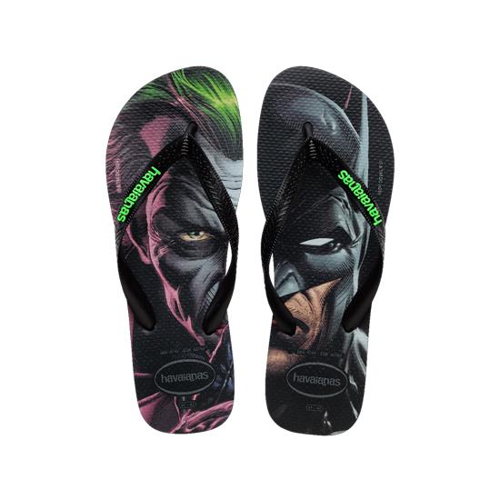 Imagem de Sandália havaianas masculino top herois dc preto/preto/verde 35/36