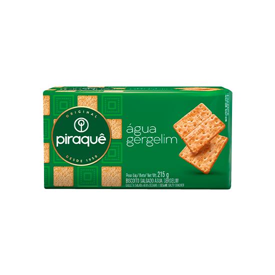 Imagem de Biscoito água com gergelim piraquê pacote 215g