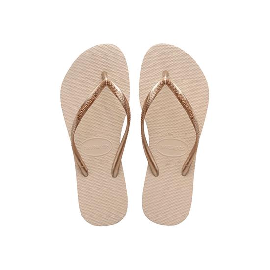 Imagem de Sandalia havaiana feminina slim visuals bege palha 33/34