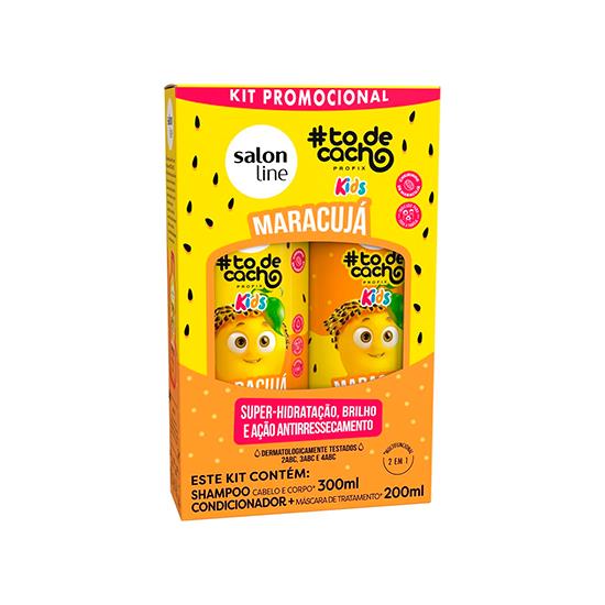 Imagem de Kit shampoo 300ml + condicionador 200ml maracujá #todecacho kids