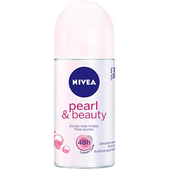 Imagem de Desodorante roll-on feminino nivea pearl beauty 50ml