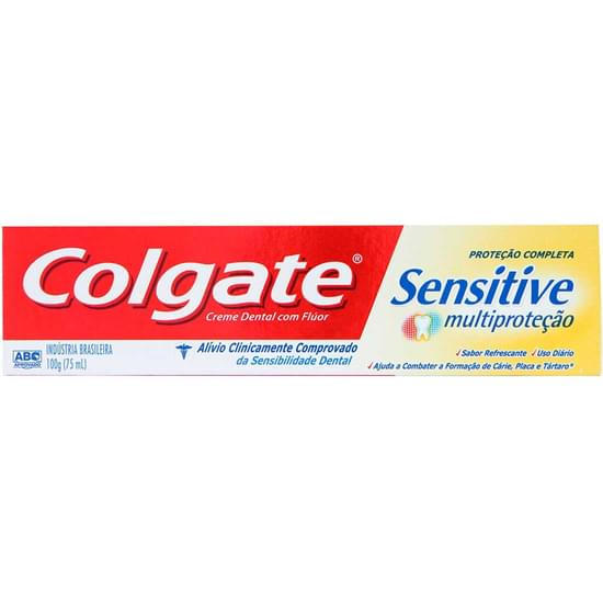 Imagem de Creme dental para dentes sensíveis colgate sensitive multiproteção 100g