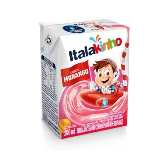 Imagem de Bebida láctea uht sabor morango italakinho 200ml