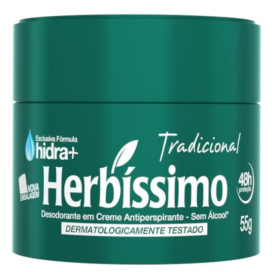 Imagem de Desodorante em creme feminino herbíssimo tradicional 55g