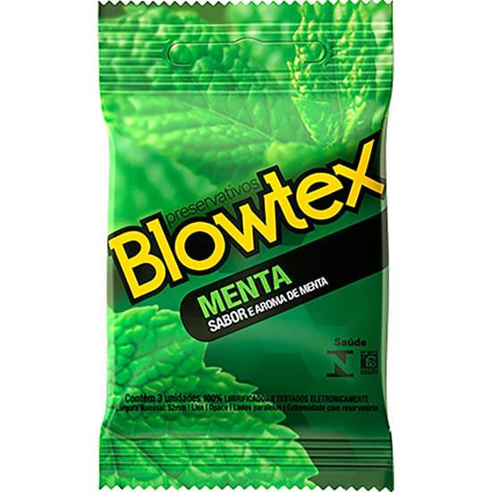 Imagem de Preservativo blowtex aromatizada menta | com 3 unidades