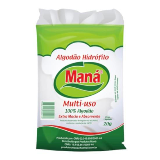 Imagem de Algodão maná multiuso 20g | pacote com 40 unidades