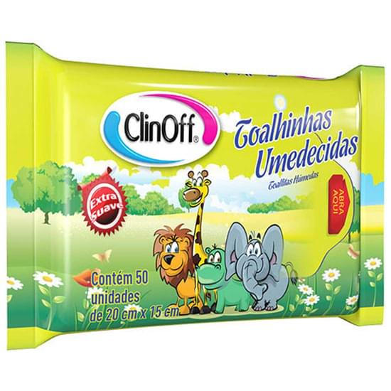 Imagem de Toalha umedecida infantil clin-off | com 50 unidades