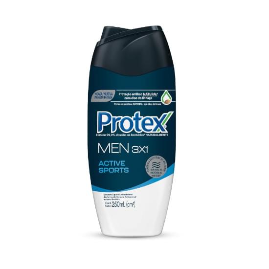 Imagem de Sabonete líquido masculino antibacteriano para corpo protex men sport 250ml