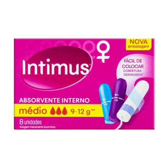 Imagem de Absorvente interno intimus médio | com 8 unidades