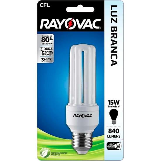 Imagem de Lâmpada rayovac 3u elôtronica fluorescente 127v 15w